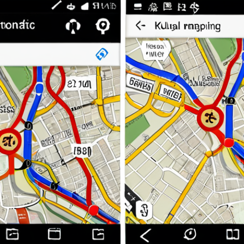 **A map application on a smartphone showing real-time traffic conditions in Kuala Lumpur, with a clear route highlighted and alternative routes suggested due to congestion.** (This visualizes the navigation and mapping application of GIS in daily life.)