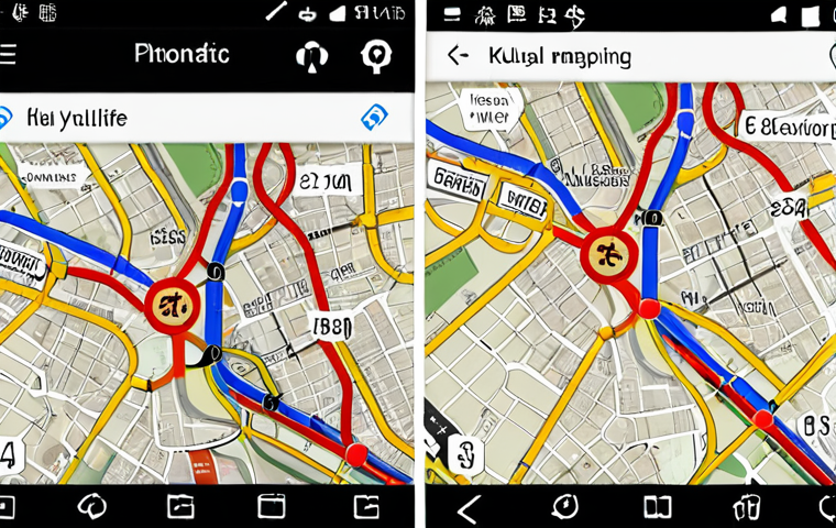 **A map application on a smartphone showing real-time traffic conditions in Kuala Lumpur, with a clear route highlighted and alternative routes suggested due to congestion.** (This visualizes the navigation and mapping application of GIS in daily life.)
